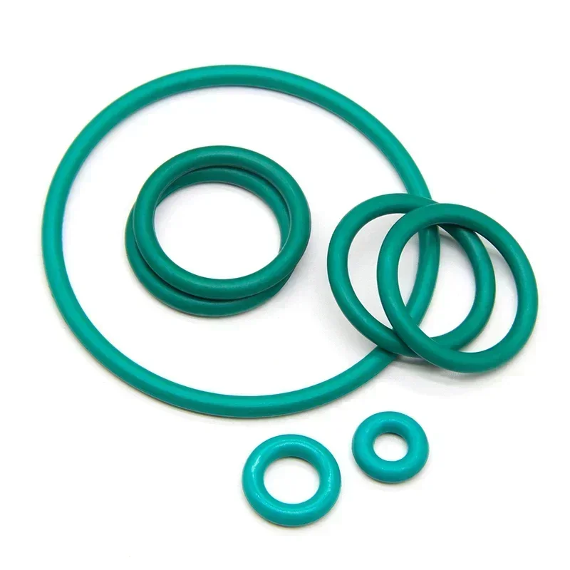 10/50pcs CS 3.1mm OD 10~70mm Green FKM O Ring Sealing Gasket Oil Resistant High Temperature Resistance Fluorine Rubber O Rings