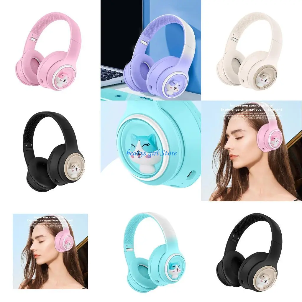 

C7AB Bluetooth-compatible Over Ear Headphone Wireless Foldable Headphone for PC