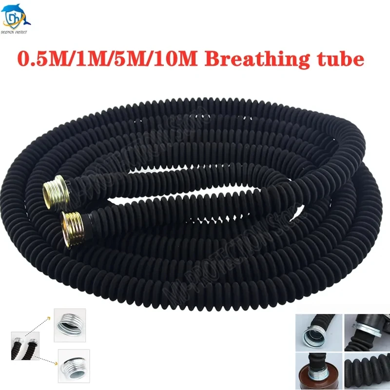 0.5M, 1M,  40MM interface gas mask snorkel Wear resistant Anti-aging Gas mask and filter Connecting pipe