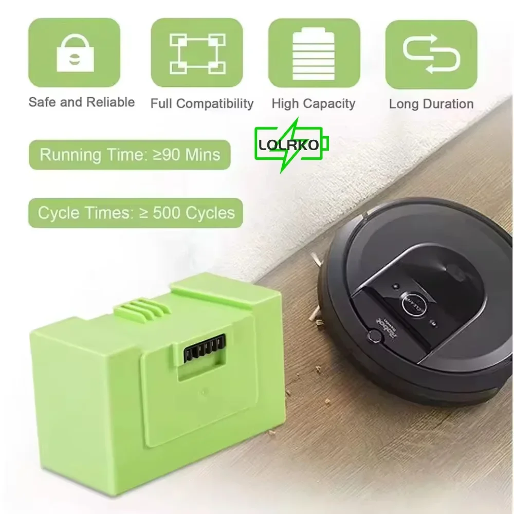 بطارية 14.4 فولت 3500 مللي أمبير في الساعة لاستبدال المكنسة الكهربائية iRobot Roomba i3/i4/i5/i6/i7/i8/J7/E5.