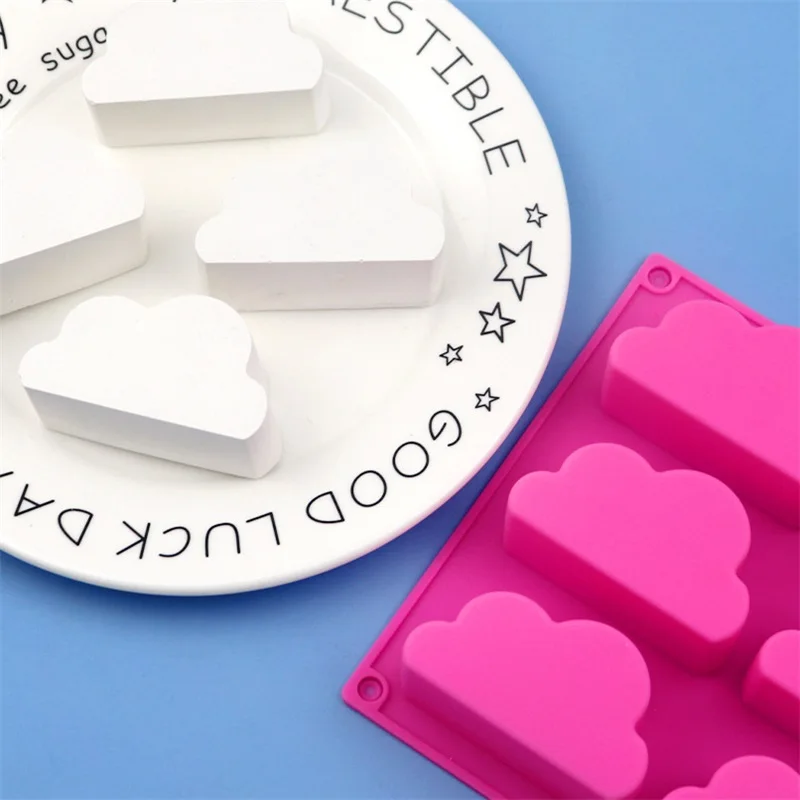 6-cloud silicone cake mold, jelly mold, DIY mousse cake, homemade chocolate