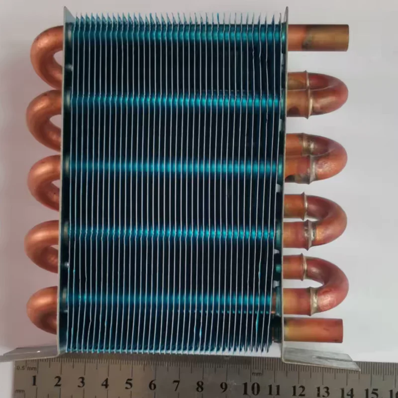 140x130x44mm Copper Tube Aluminum Fin Condenser Air Cooled Fin Radiator Refrigeration Air Conditioner Cooling Heat Exchanger