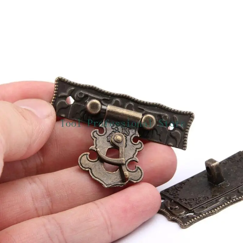 

57QF Zinc Alloy Box Hasp for Latch Vintage Jewelry Box Decorative Clasp Lock Mini Clasp for Latch for Jewelry for Case Wooden