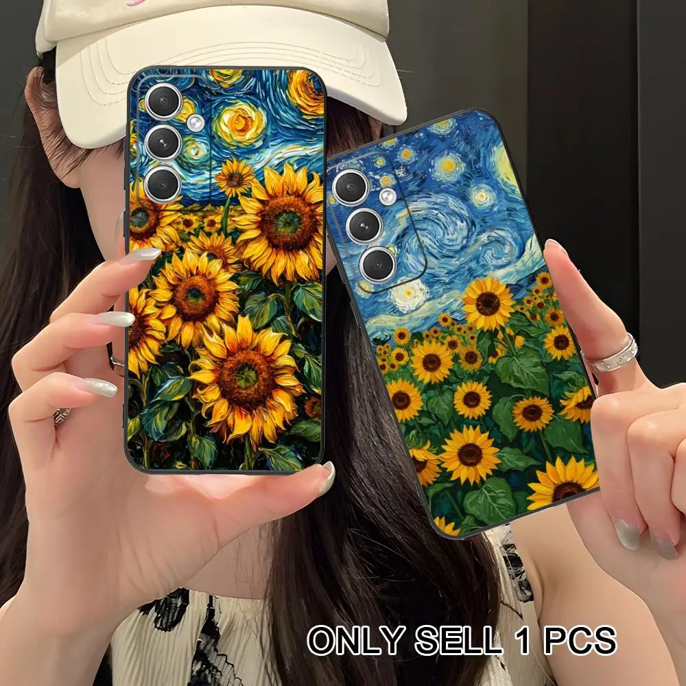 

Sunflowers Art Phone Case for Samsung Galaxy S26 S25 S24 S23 S22 S21 S20 Note20 Plus FE Ultra Soft TPU Shockproof Cover