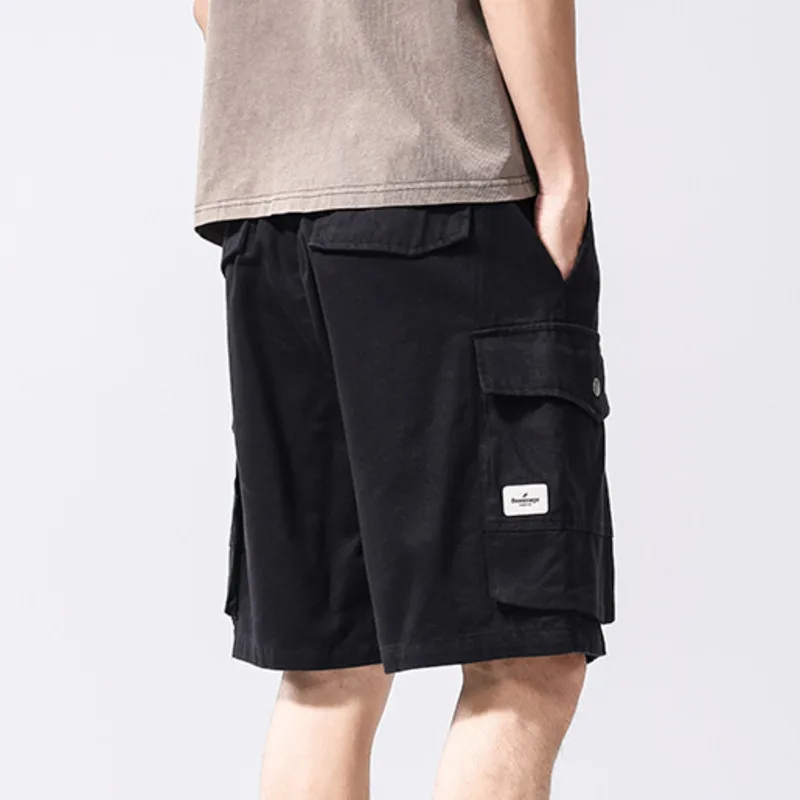 American men's summer 2025 new fashionable and versatile wrinkle resistant multi pocket straight leg casual workwear shorts