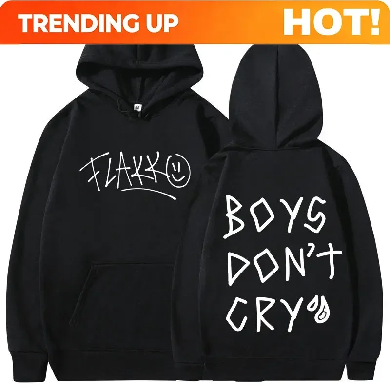 Customization Rels B Flakk Smile Hoodies Boys Don't Cry Letter Print Men Women Fashion Hooded Sweatshirt Hip Hop Oversized Pullo