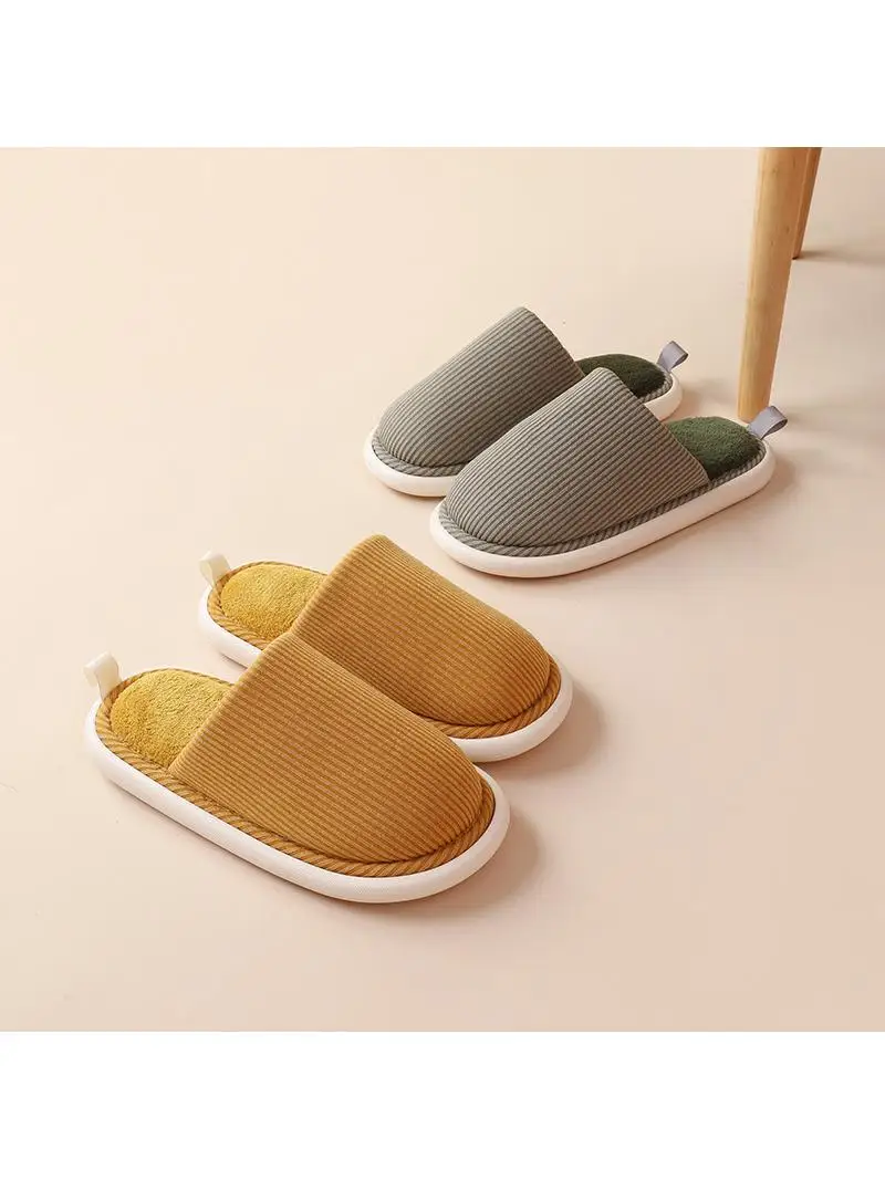 

Парные хлопковые тапочки для дома: нескользящие, грязеотталкивающие, удобные, с плетеной текстурой, мужские и женские, для осени и зимы, для дома и отдыха