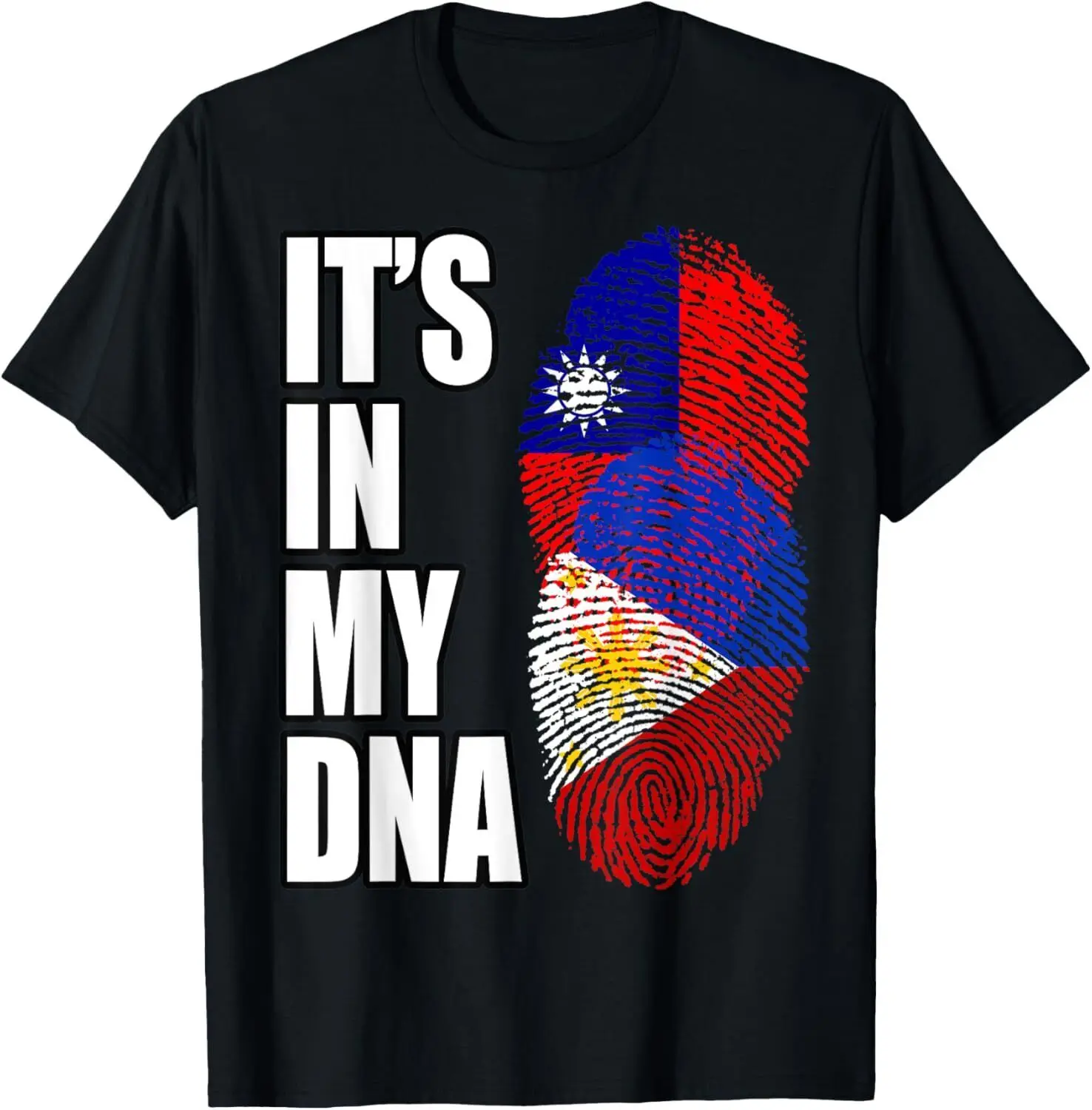 Taiwanese And Filipino Mix Heritage DNA Flag T-Shirt Hoodie