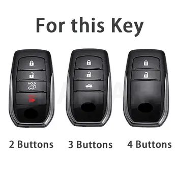 TPU kryt na klíče od auta pro Toyota RAV4 Highland Hilux Fortuner Land Cruiser Camry Coralla Crown Protector Držák shell 10 nejlepší prodej Kryt klíče Toyota Fortuner - №6