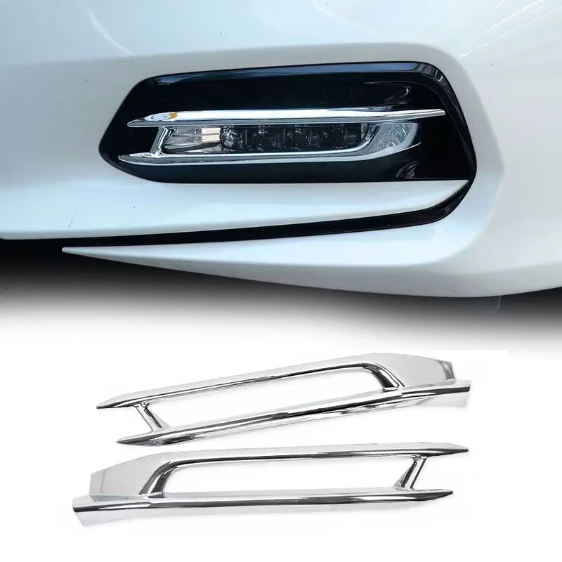 Auto Ornament For Honda Accord 10th 2018 2019 2020 Car Front Bumper Fog Light Lamp Frame Trim Cover Frame Strip Decorate Sticker