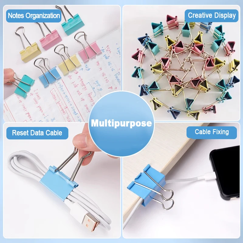 Long Tail Clip Colored Ticket Clip Tailcoat Clip Test Paper File Ticket Clip 1-6 # Size Book Clip Stationery