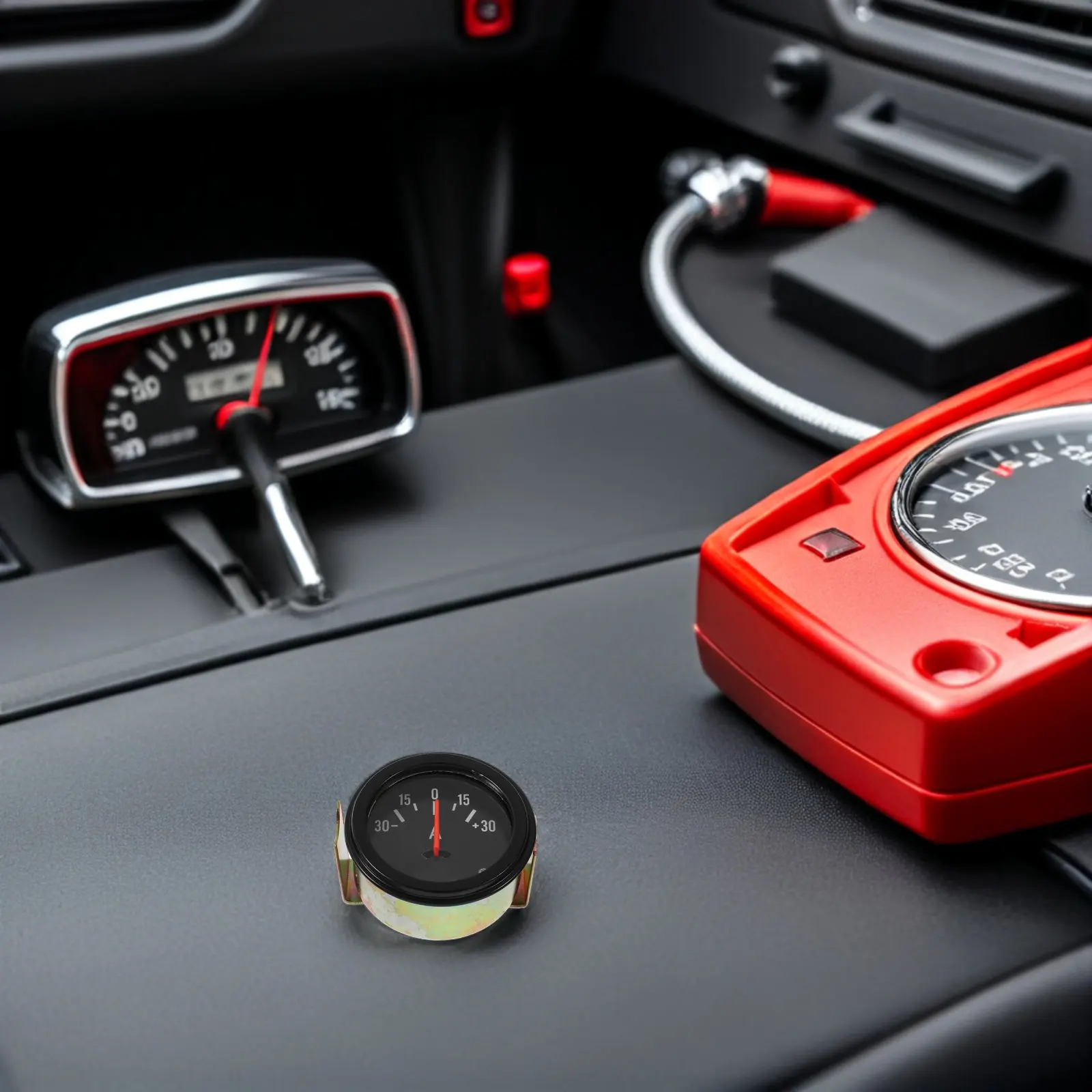 2Pcs Universal Ammeter Gauge Meter 12V 24V Volt Amp Car Truck Boat Automotive Electrical Test Equipment Auto Alternator Tester