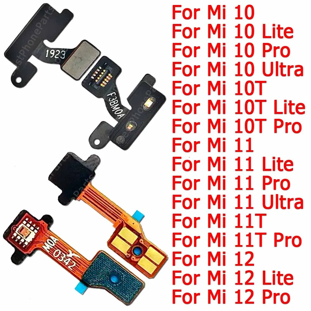 For Xiaomi Mi 10 Ultra 10T 5G 11 Lite 11T 12 Pro FlashLight Flex Cable Ribbon Connector Distance Proximity Sensor