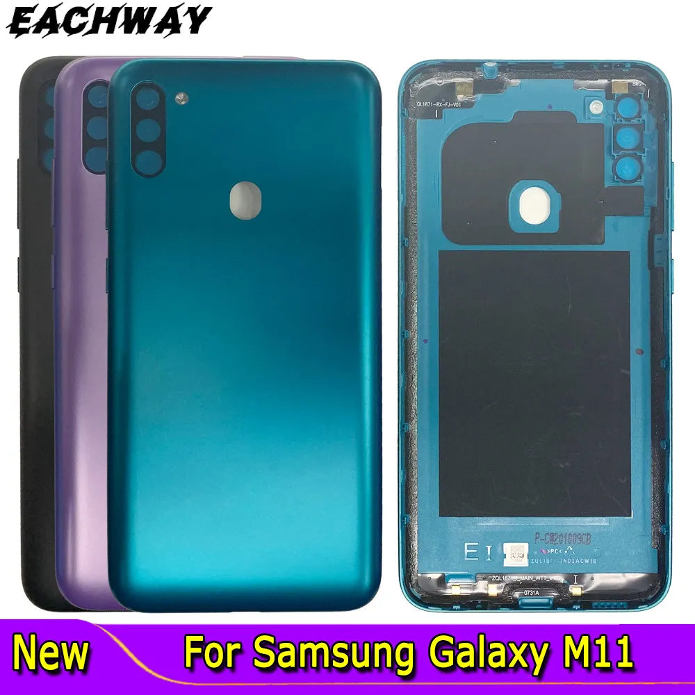 For Samsung Galaxy M11 M115 Battery Cover Door Rear Glass Housing Case Replacement For SAMSUNG M11 SM-M115F/DSN Battery Cover