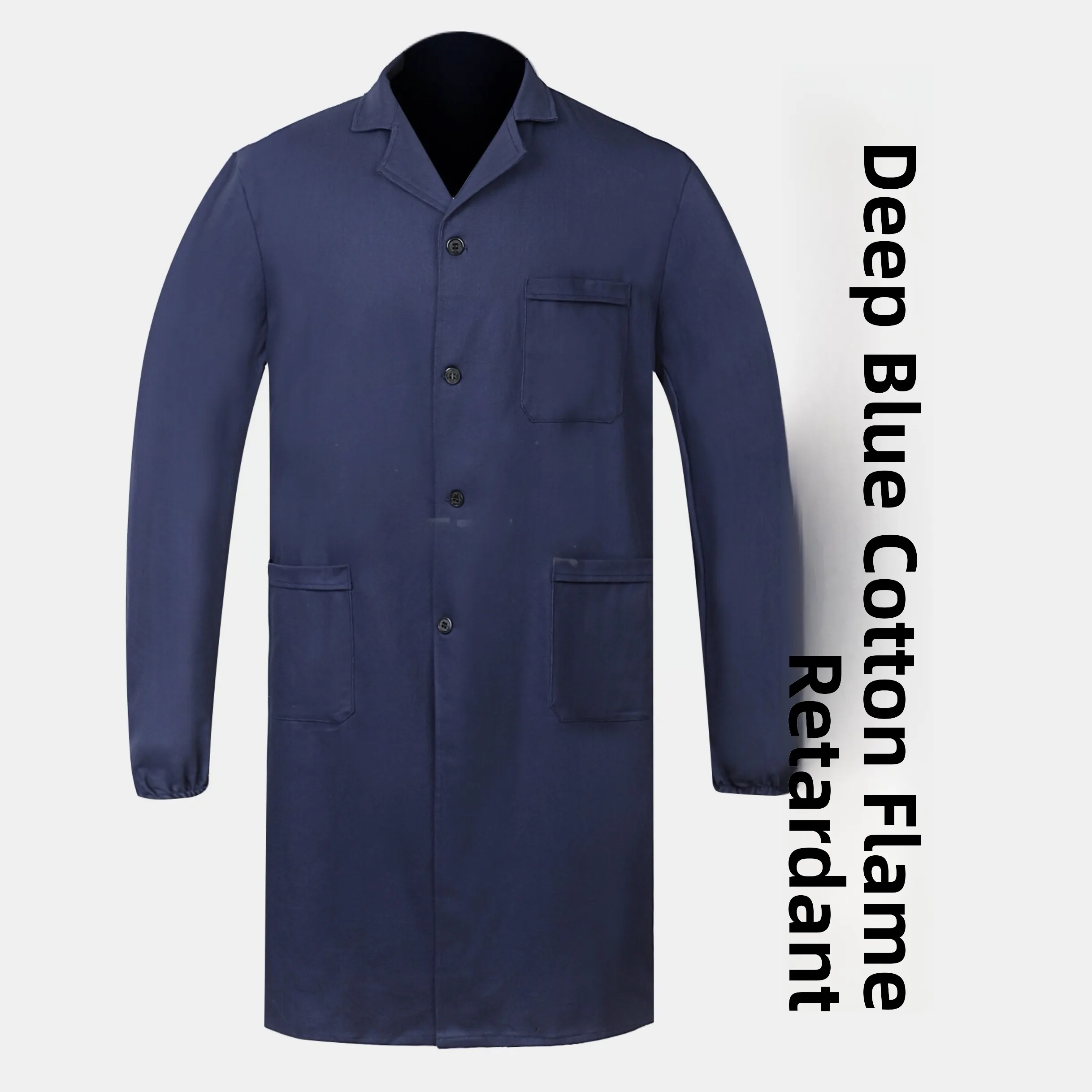 

Thi из чистого хлопка, антистатический, кислотно-щелочный, огнестойкий, синий фартук для химической промышленности, спецодежда Se