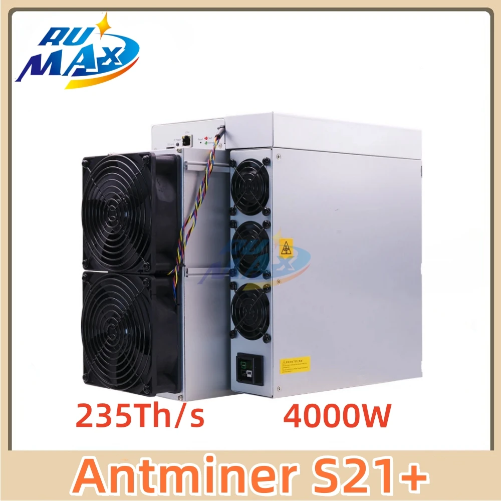 New Antminer S21+ 235T Bitcoin 235TH/s Miner High Performance Crypto Mining Machine Antminer S21 Plus ASIC Miner Fast Shipping