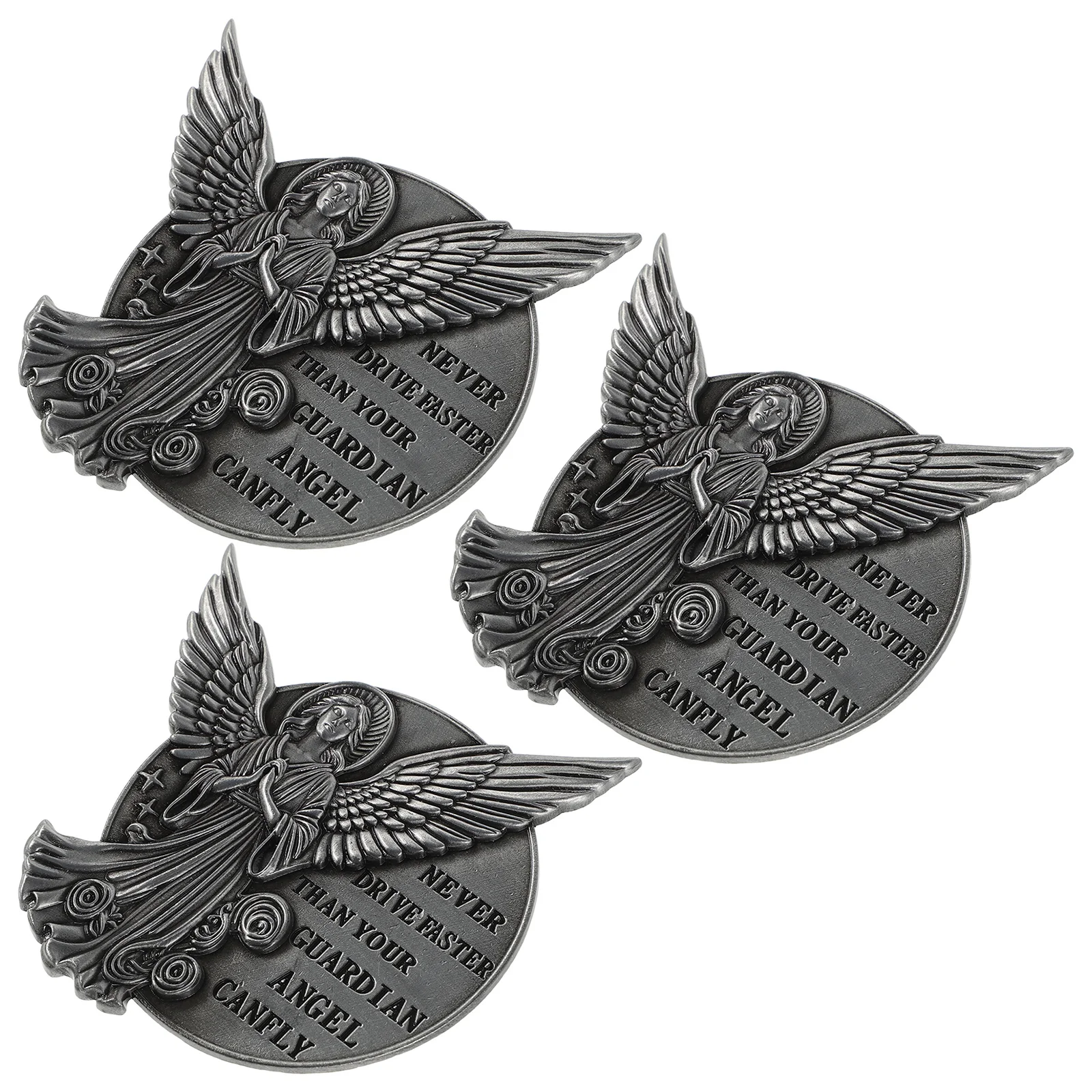

3Pcs Car Visor Clips Angel Style Travel Blessing Charm Guardian Angel Clip Inspirational Religious Car Accessory Safe Driver