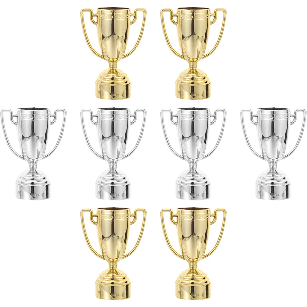 8 Pcs Small Trophy Fine Cups Trophies for Kids Decorate Toy Abs Participation Base