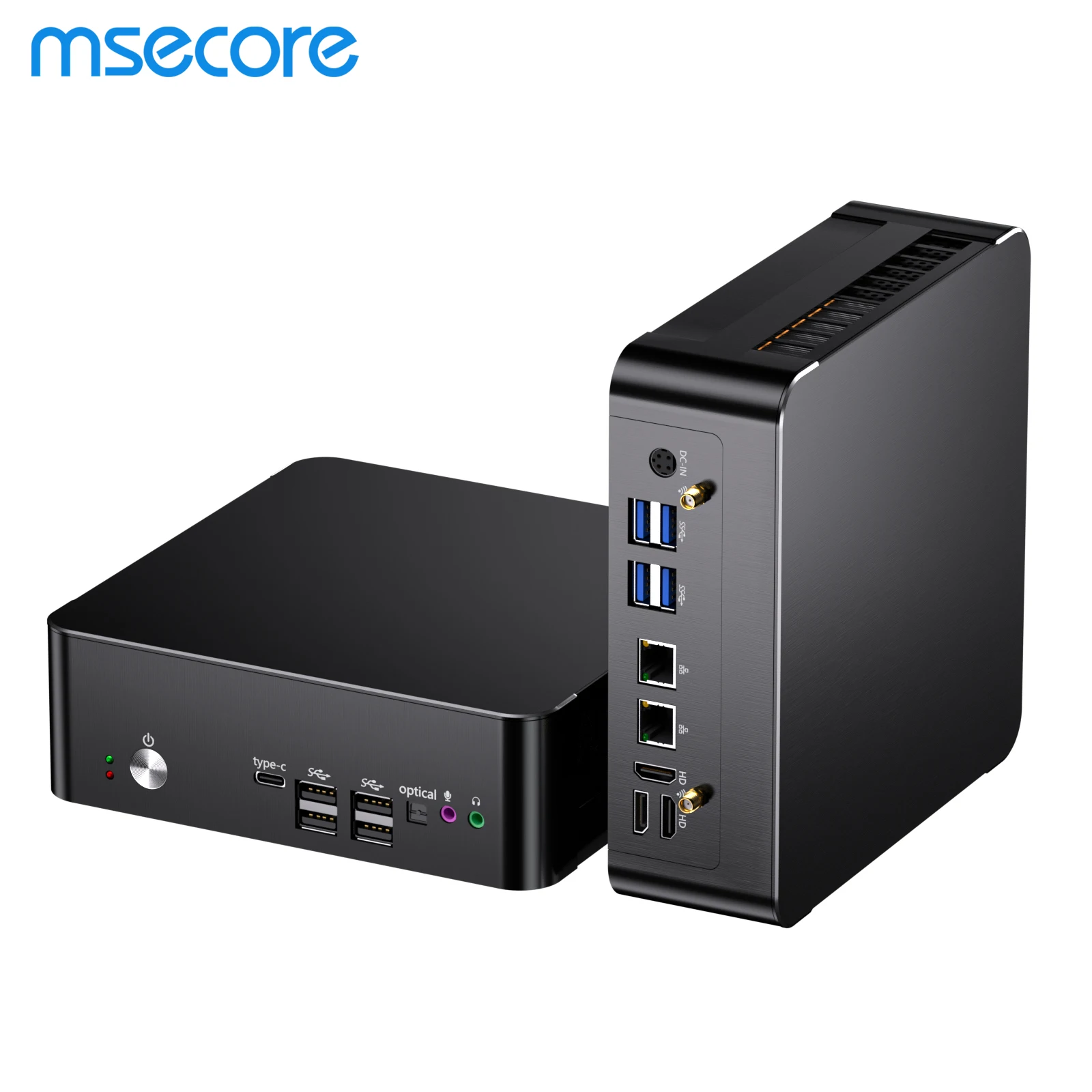 Msecore MV8 Intel i7 Windows 11 Pro Micro Mini PC Desktop Office Computer Portable Minipc DDR4 NVME SSD 2Lan WiFi 6 Blutooth 5.2