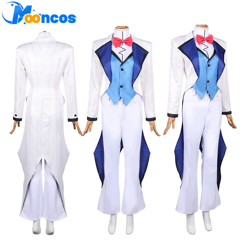 زي تنكري فوكس هيلوفا كوسبلاي بوس مجموعة بيضاء فندق أنيمي هازبين للنساء بدلة حفلات الهالوين فانتازيا