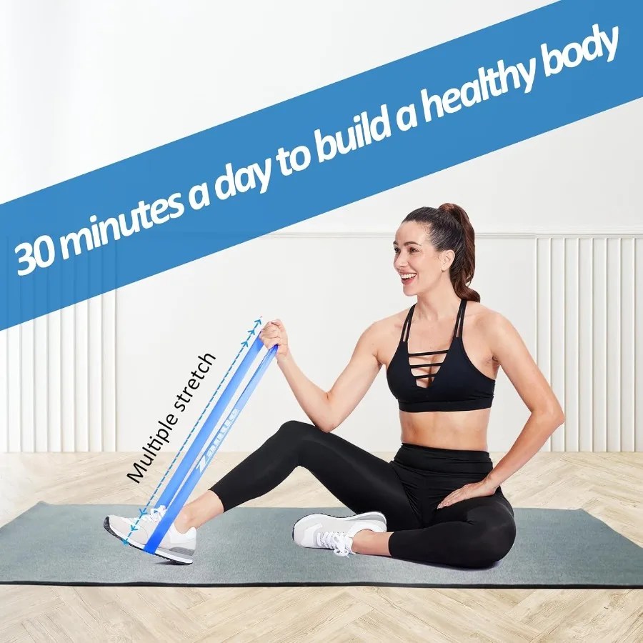 حلقات شريط المقاومة، أربطة التمرين، أربطة التمرين للعلاج الطبيعي، مجموعة أربطة المقاومة المطاطية مكونة من 5 قطع، أربطة مرنة لـ H #6