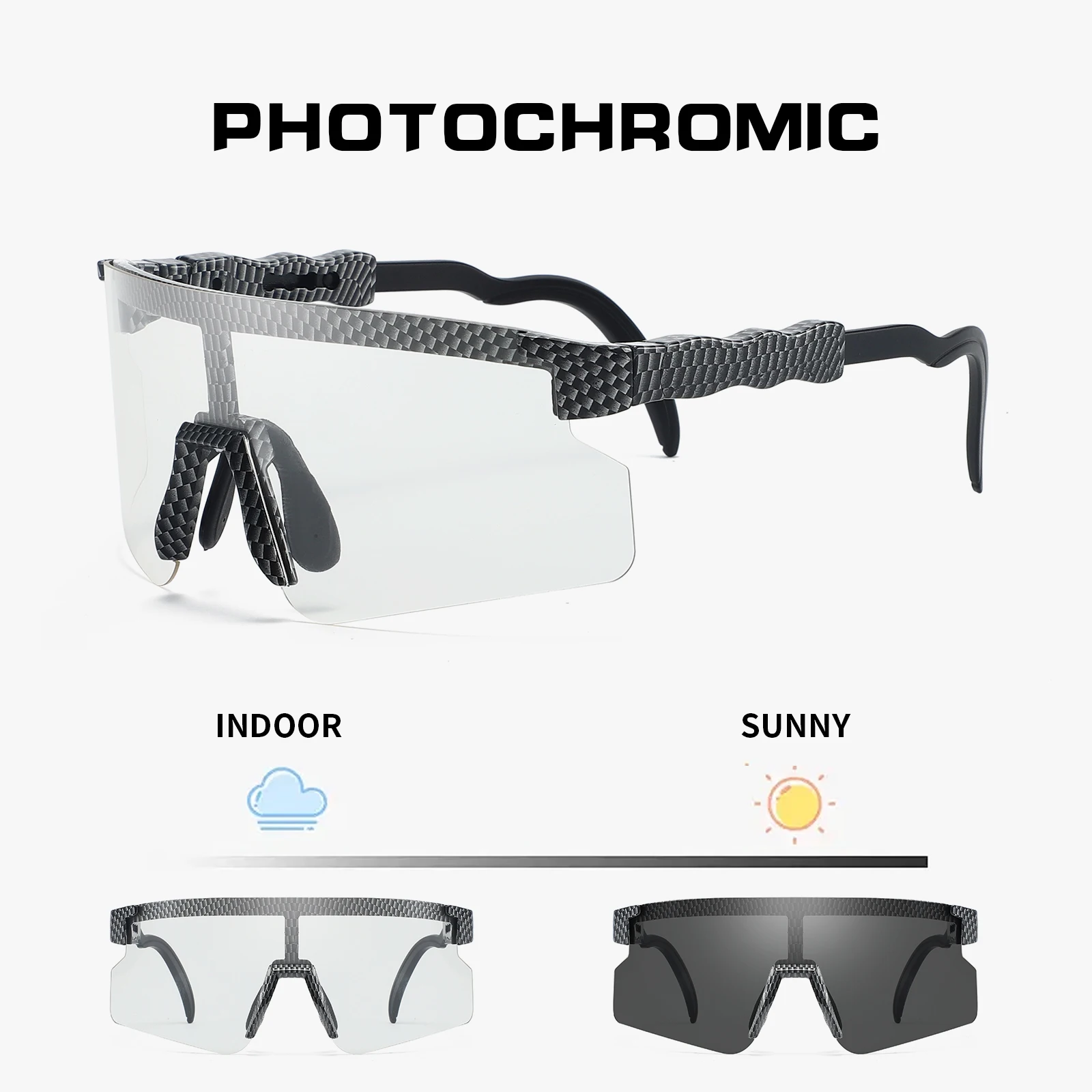 Kids Photocromic Sunglasses Children Outdoor Sport Youth Cycling Glasses Mtb Bike Bicycle Goggles Boys Girls UV400 Eyewear