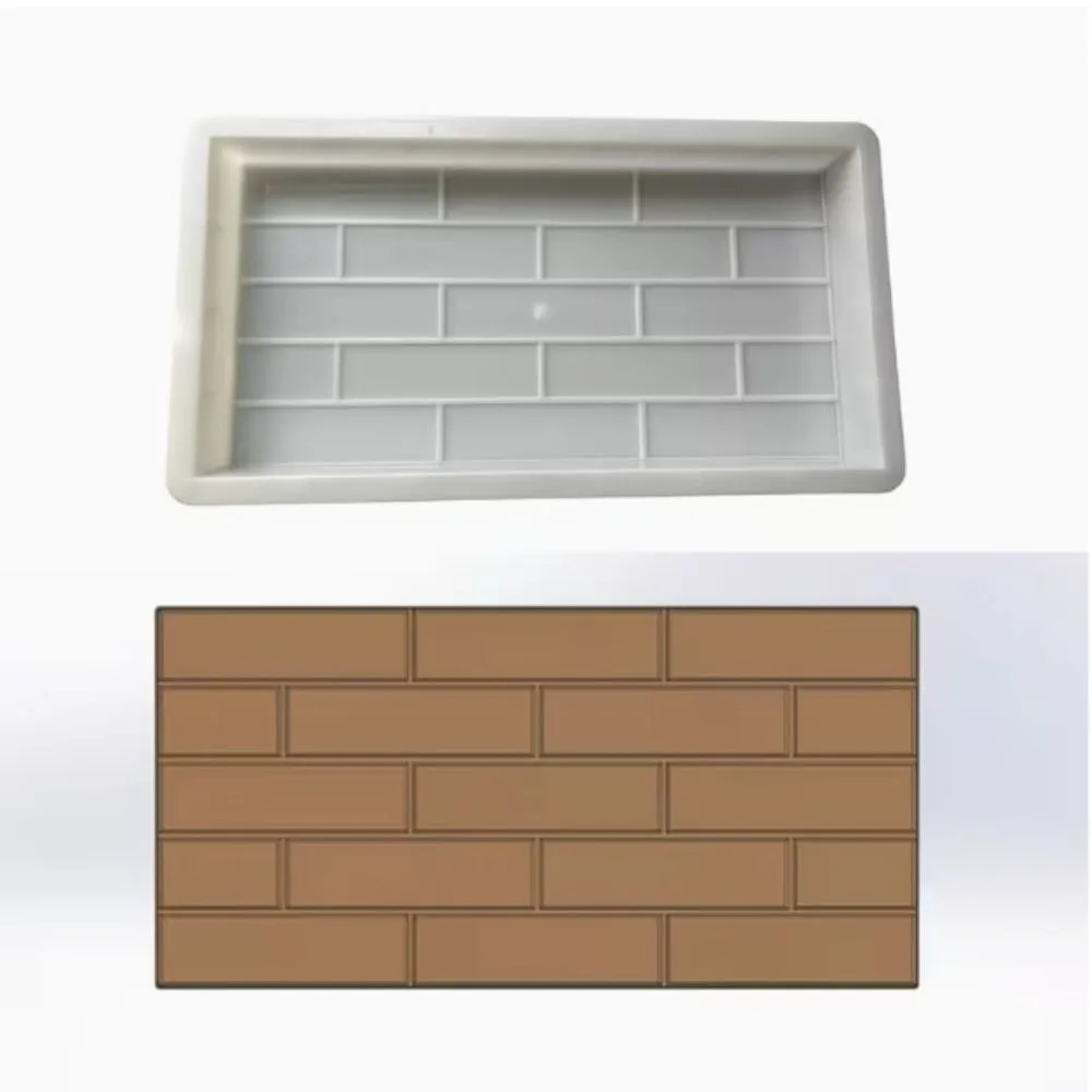I-Shaped Concrete Paver Molds Non-Slip Long Shape Cement Brick Mould Easy Release Reusable Anti-Slip Floor Tile Template