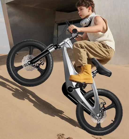 新しい子供用自転車、マグネシウム合金フレーム、超軽量、衝撃吸収&デュアルディスクブレーキ、3-6-8-10歳向けキッズバイク