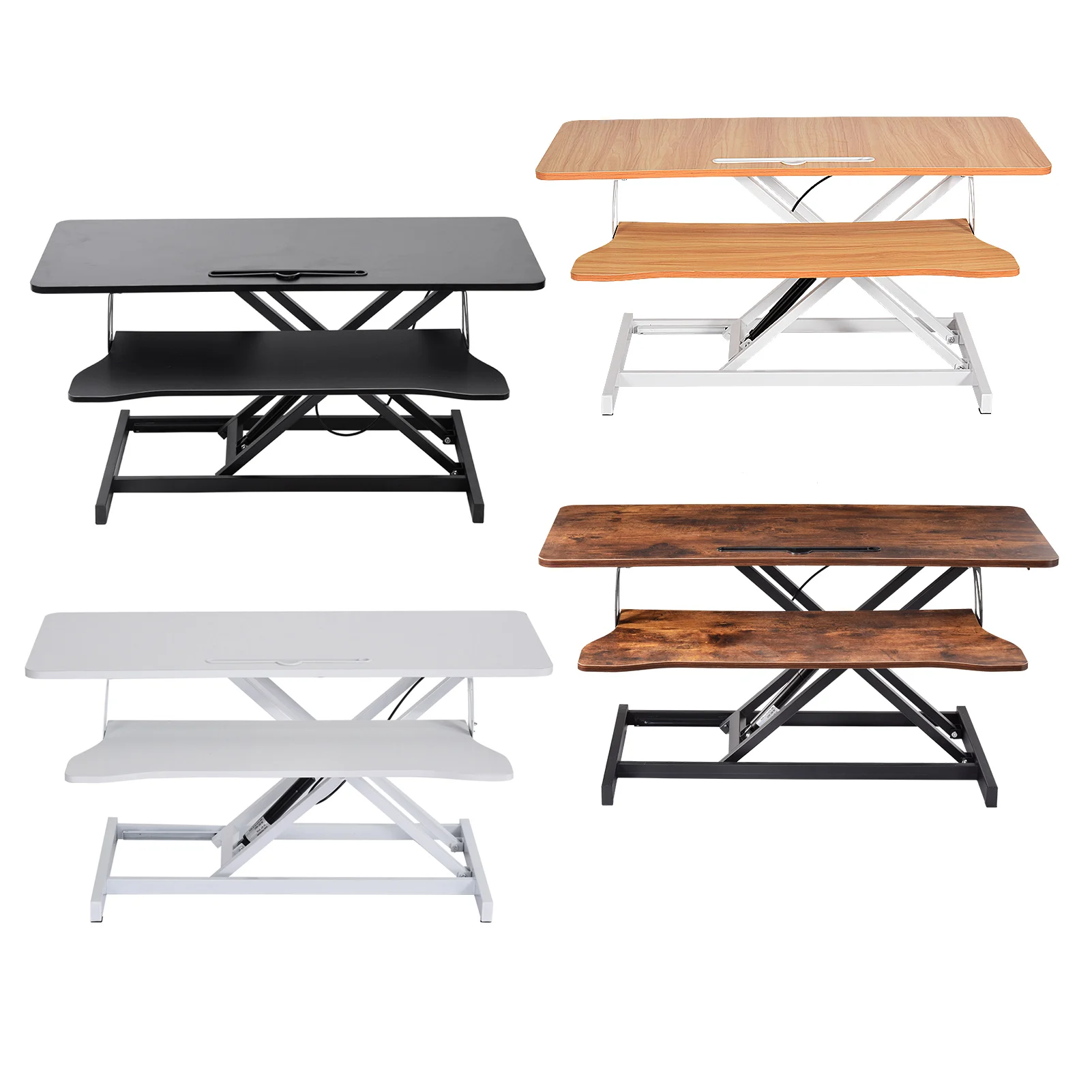 

37" Wide Stand Up Desk Riser, Home Office Height Adjustable Standing Desk Converter