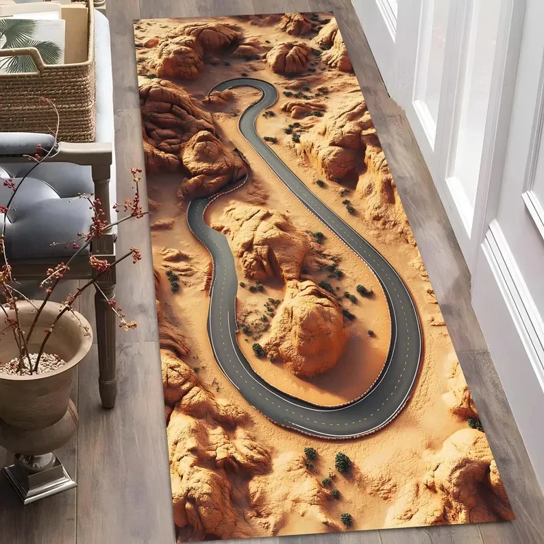 Visuelle 3D Racing Track Flugzeug Runway Design Teppich Kinder Spielmatte Kinderzimmer Schlafzimmer Dekoration personalisierte Hause Teppich