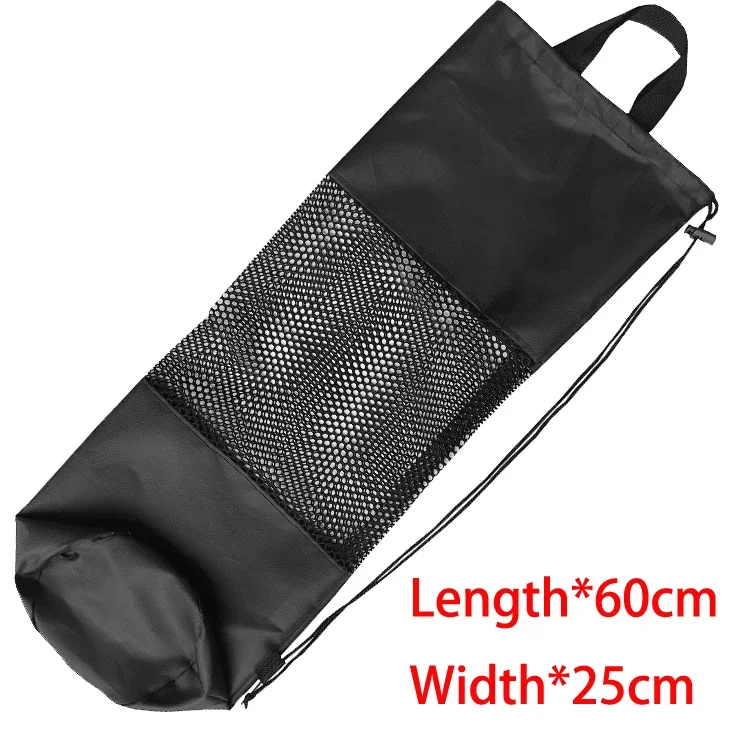 Black Mesh Drawstring Bag with Long Flippers for Diving Backpack 72 * 28cm