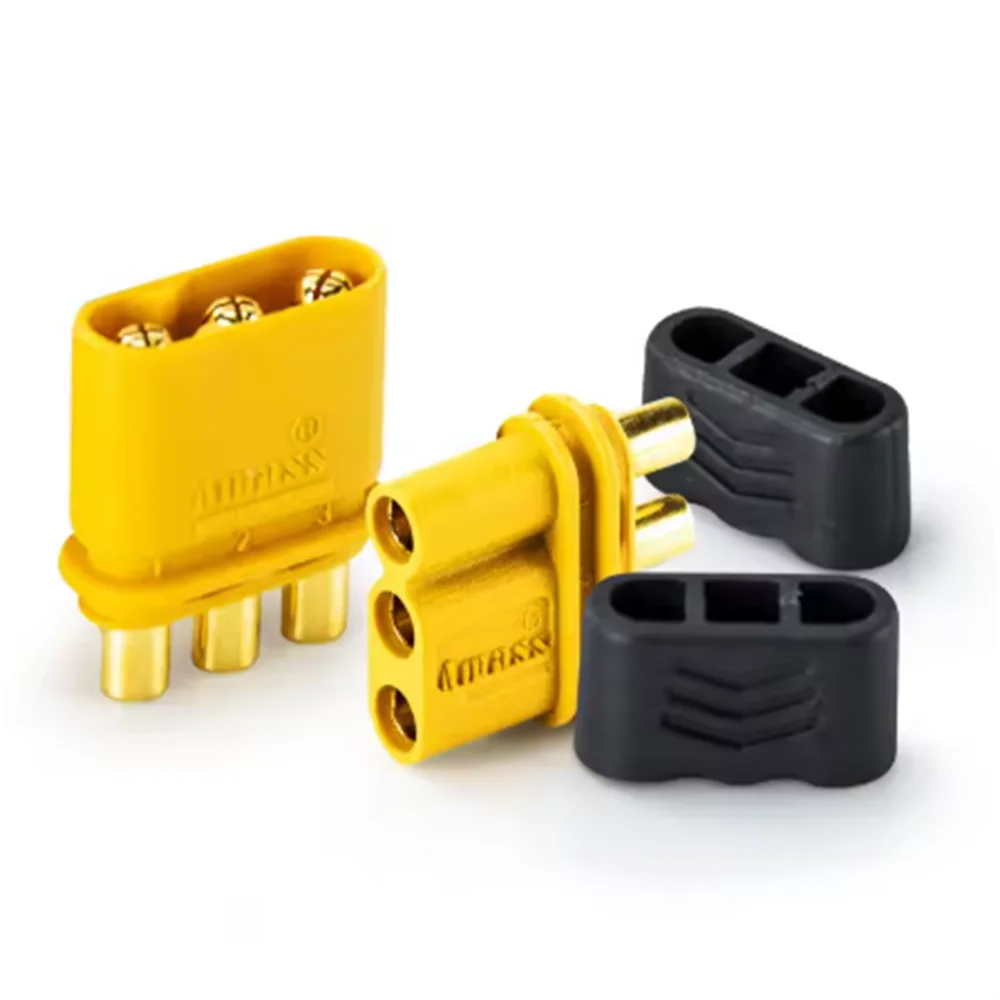 3-Pin Gold-Plated Banana Plug Connector for Brushless Motor ESC MT30 MR30 MT60 3-Pair High-Quality Electronic Component