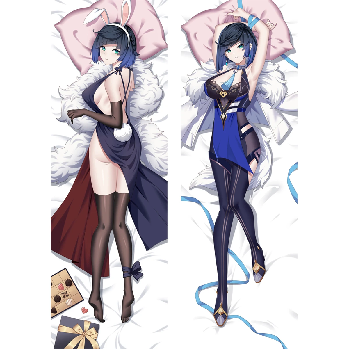 

Genshin Impact Yelan イェラン 야란 Dakimakura Hugging Body Pillow Cover Case Otaku Anime Long 3D Two-Side Sexy Pillowcases