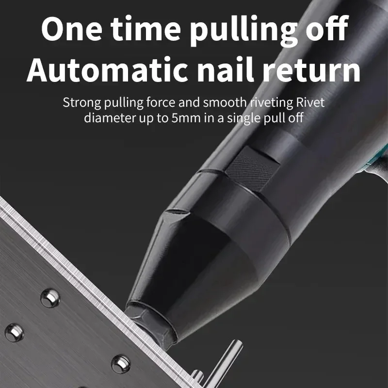 VESMATITY CElectric Rivet Cordless Multifunctional Rivet Nut Gun Automatic Riveting Brushless Tool For Makita 18V Battery