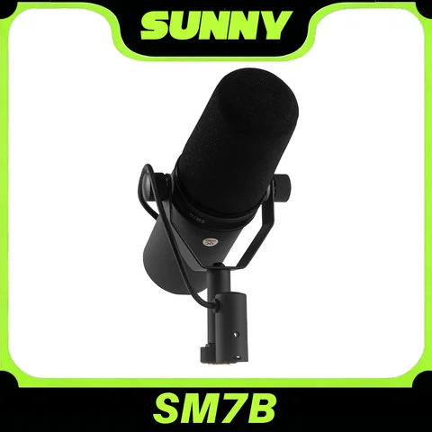 SUNNY SM7b 7B Cardioid Dynamic Microphone for Vocal Selectable Frequency Response Live Stage Recording Podcasting