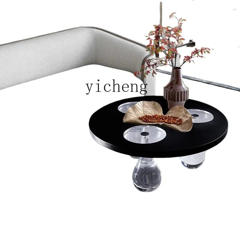 

ZK reception room light luxury water drop round few transparent resin sculpture creative modern table dining table