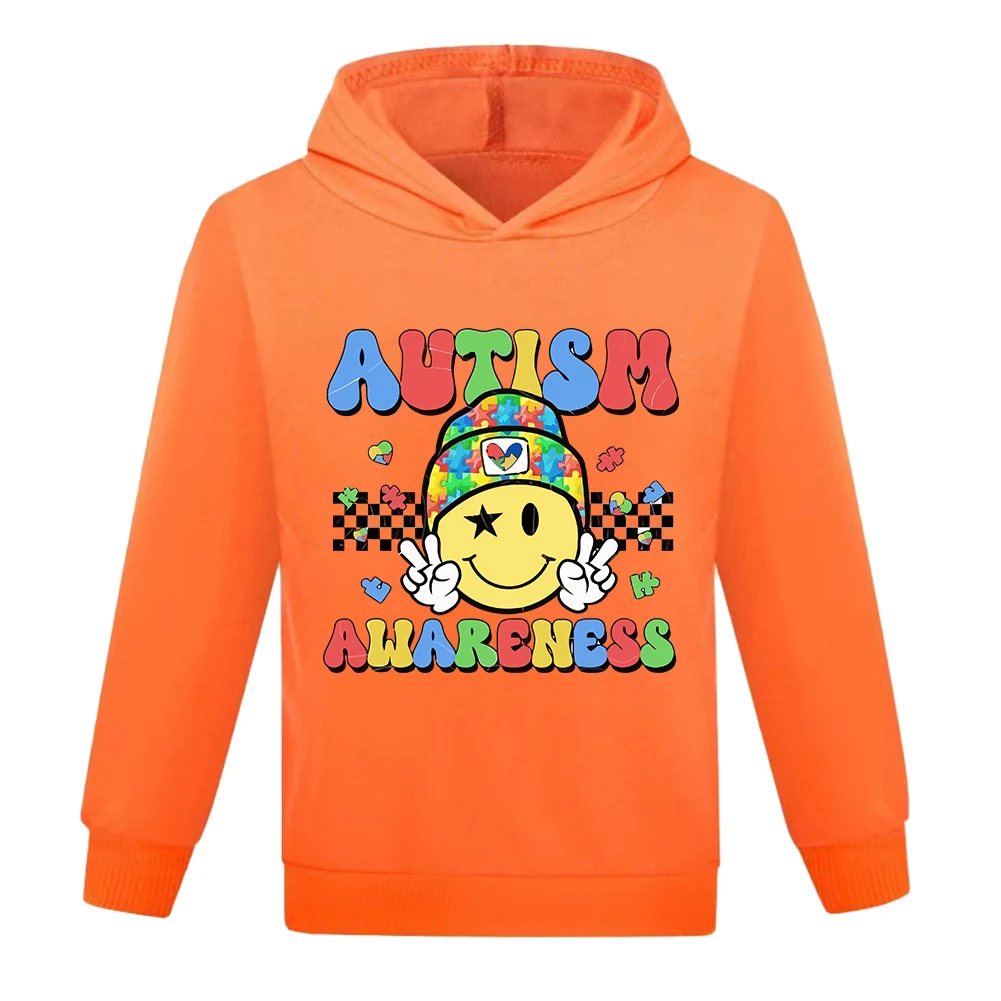 Spring Boys Autism Is My Super Power Printing Hoodies for Children Fashion Streetwear Hooded Sweatshirts Harajuku Tops Clothing view 3