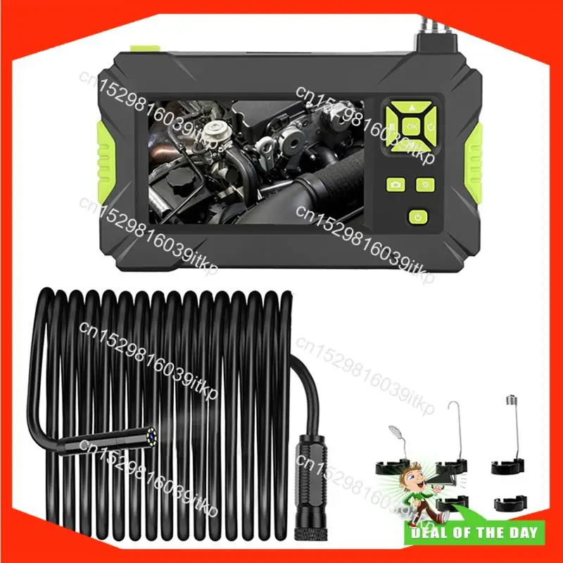 กล้องตรวจสอบท่อแบบมีไฟ LED รุ่น August HD Borescope เลนส์ 8 มม. กล้องตรวจจับภาพแบบวิดีโอ สายแข็ง