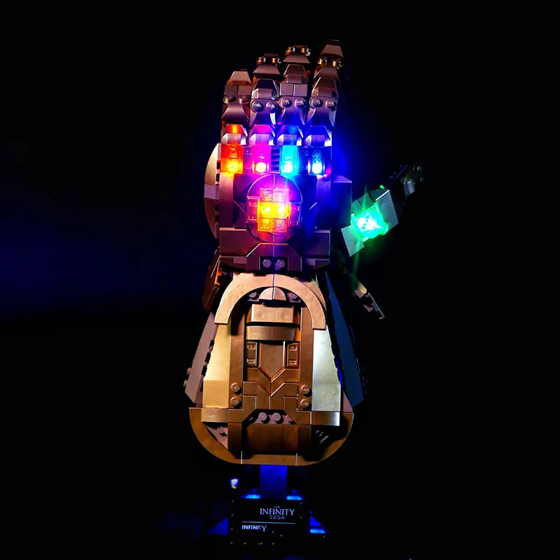레고 76191 인피니티 건틀릿 장식 램프 아이디어 DIY 선물용 LED 조명 키트 (빌딩 블록 브릭 키트 세트 모델 제외)