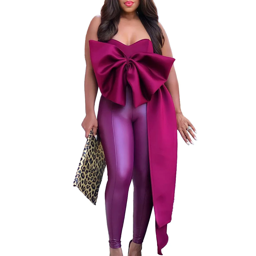 

2023 Summer Sexy African Women Black Purple Red White Strapless Iregular Backless Shirt Casual Party Tops African Clothes Women