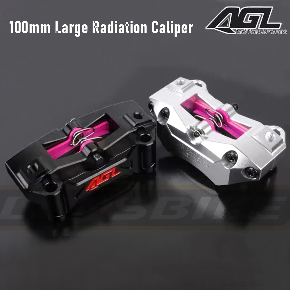 AGL 100mm Lock Point Motorcycle CNC Brake Caliper 4 Piston Universal For Honda Kawasaki Yamaha NIU E-scooter Motorcycle Modified