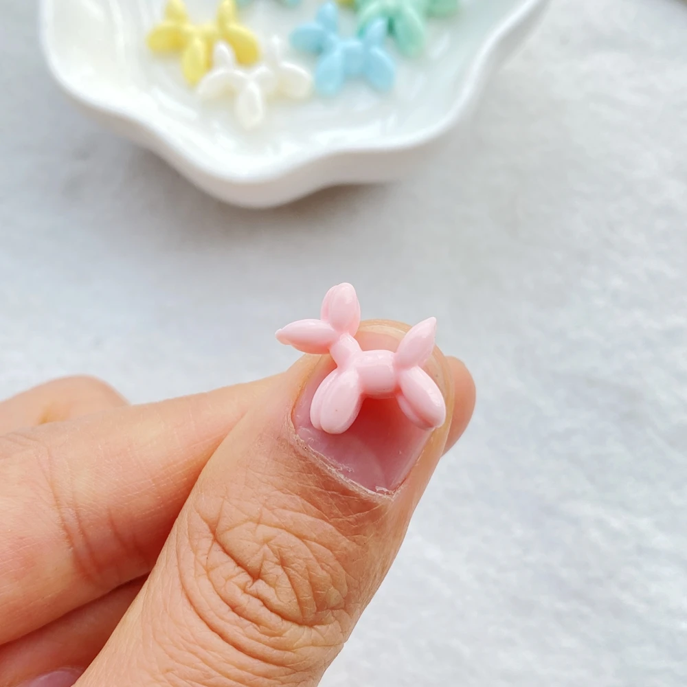 30pcs Resin Colorful 3D Cute cartoon balloon puppy Nail Art Flatback Rhinestone Scrapbook DIY Wedding Jewelry Crafts