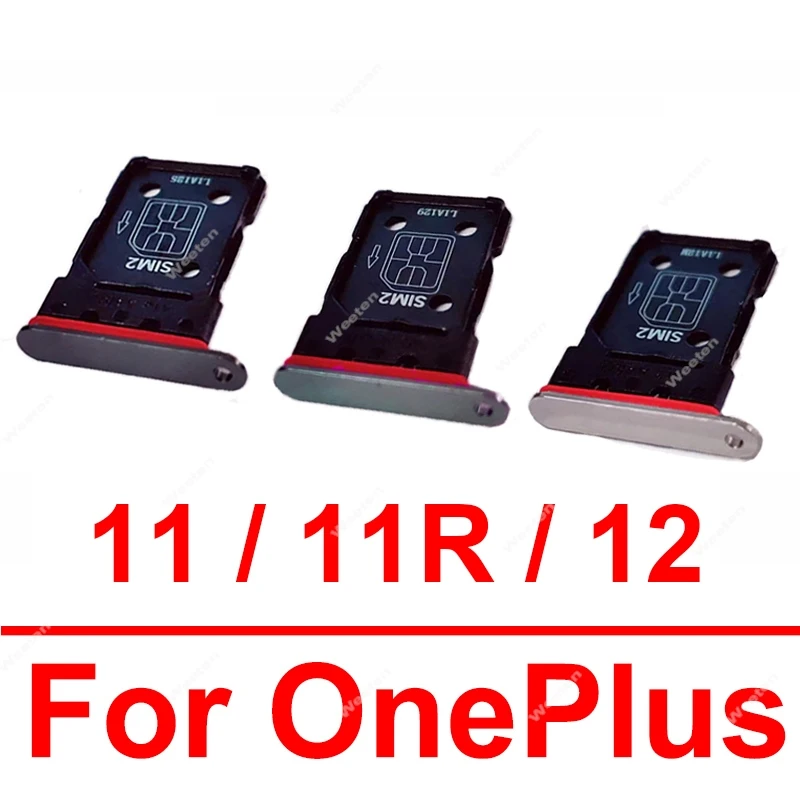 SIM Card Tray For Oneplus OnePlus 1+ 11 11R 12 5G Dual Sim Card Slot Adapter Card Reader Replacement Repair Parts