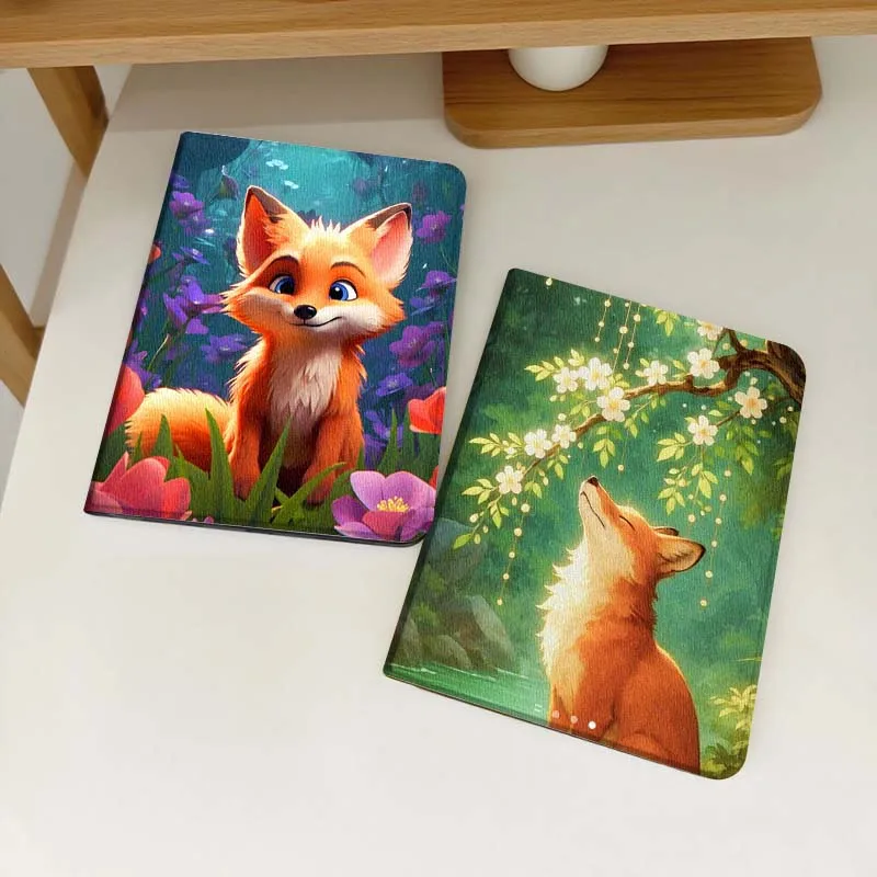 

Cartoon Fox Flower Field Tablet Case For Samsung Galaxy Tab S6 S8 S9 S10 Lite FE 10.4 11 Inch 2022 2024