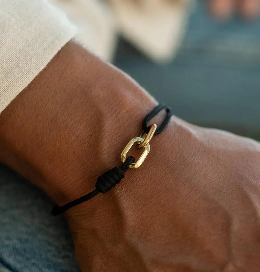 

2Pc/s Hip Hop Personality Double Ring Delicate Ins Design Bracelet Minimalist Light Luxury Bracelet for Couple Jewelry Sets