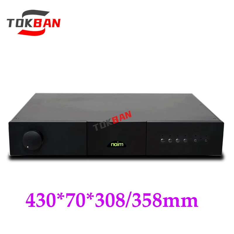 

Tokban Naim150 430*70*308/358mm All Aluminum Power Amplifier Chassis Enclosure HIFI Preamplifier DIy Amplifier Audio Case Shell