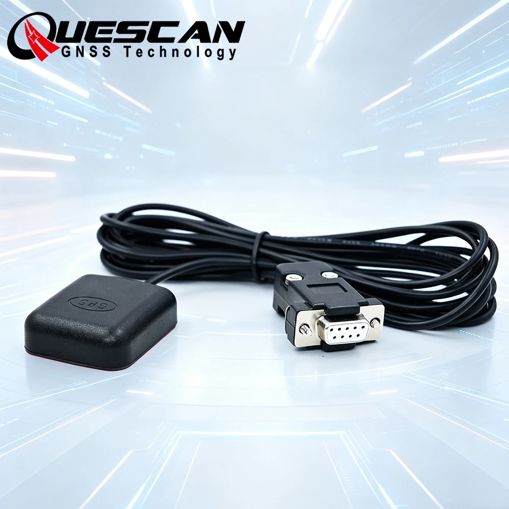 QUESCAN UBX M10 5V RS232 NMEA0183 DB9 GPS GNSS Receiver RS-232 NMEA 0183 GPS GLONASS Galileo BeiDou QZSS SBAS Antenna Module