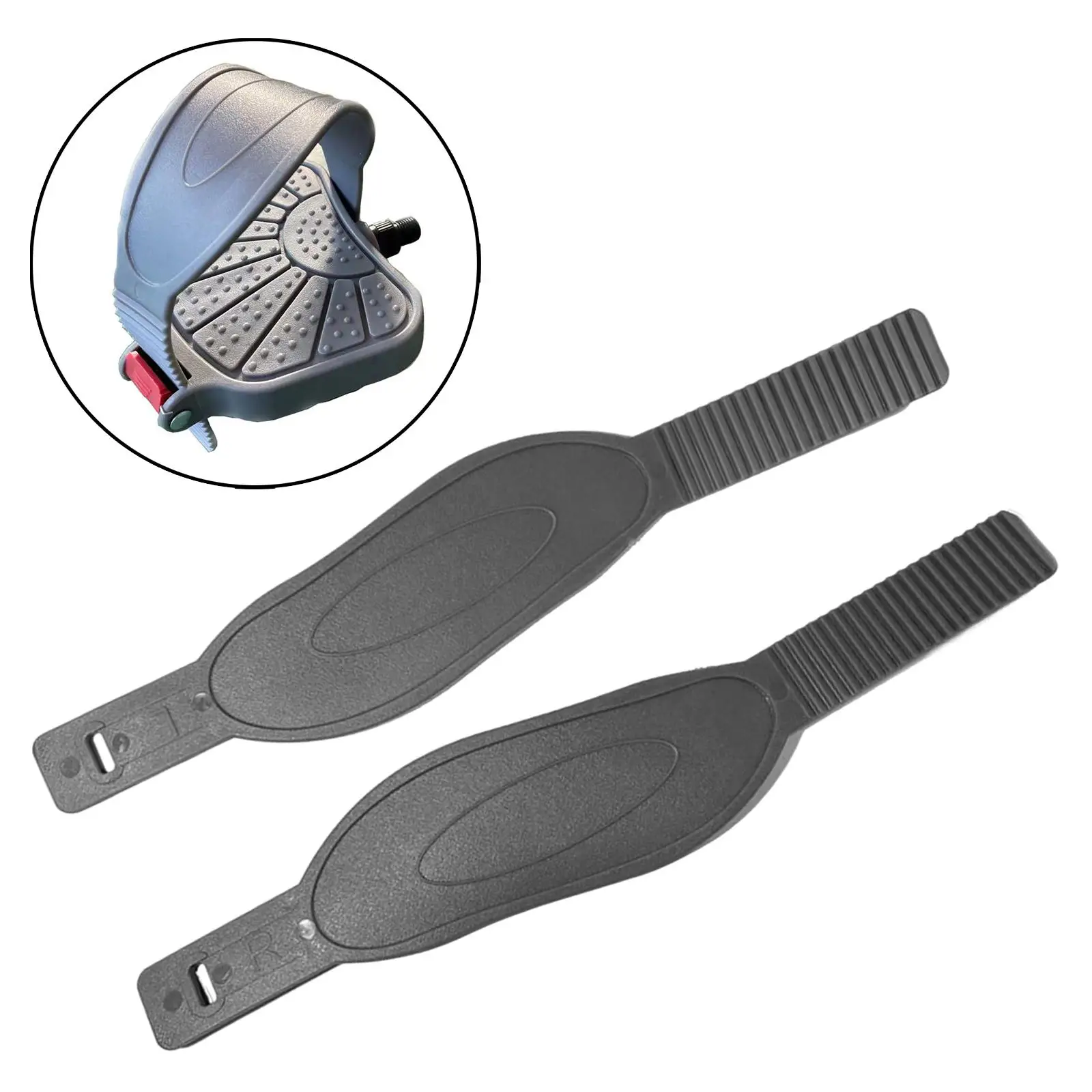 Exercise Bike Pedal Straps Adjustable Fitness Toe Clips Replacement Cycle Accessories for Home Gym