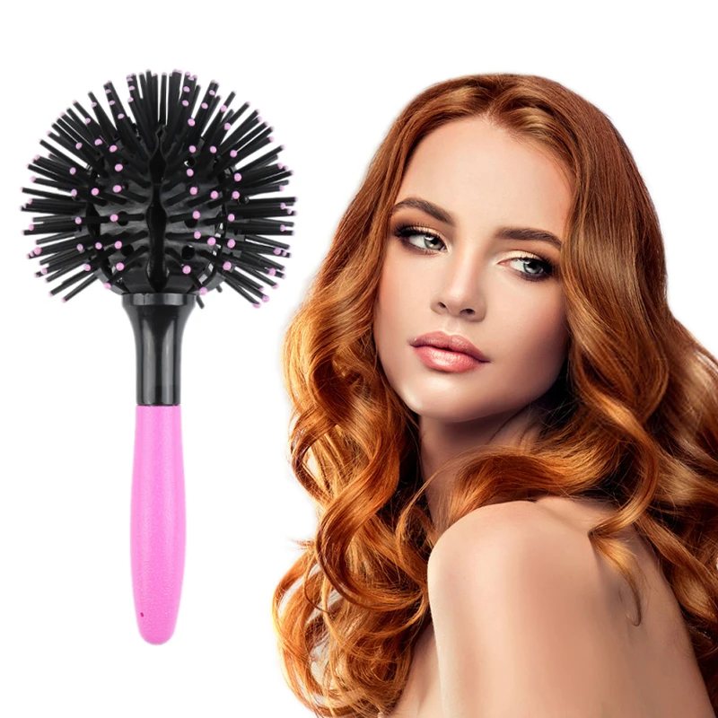 Round Hair Brushes Comb Salon Make Up 360 Degree Ball Styling Tools Detangling Hairbrush Heat Resistant Hair Comb