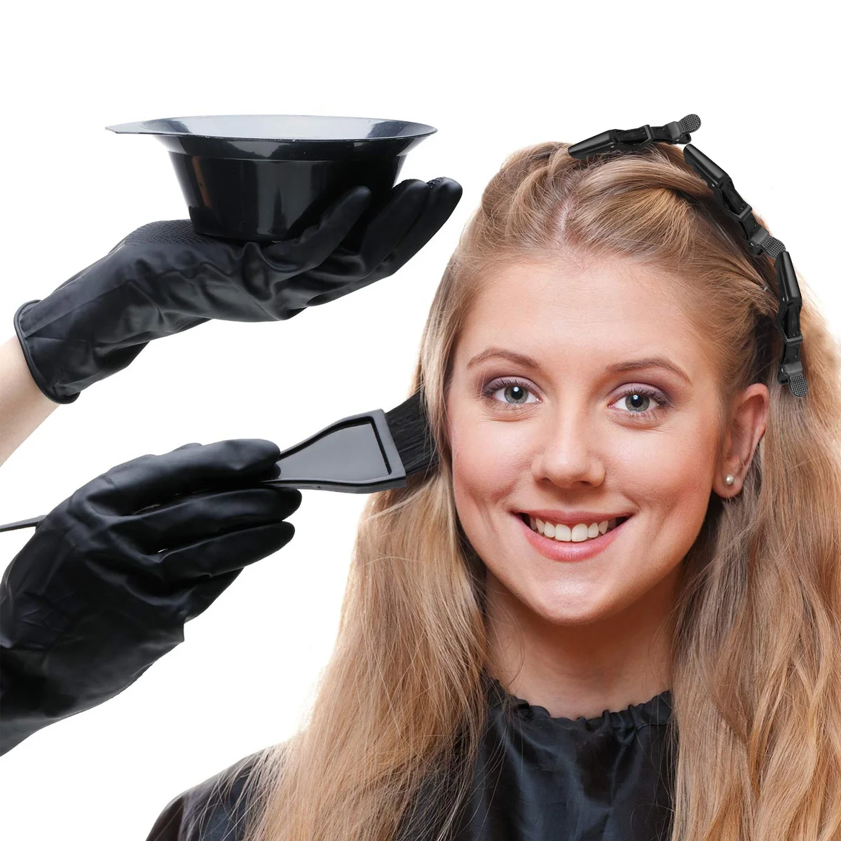 

15Pcs Hair Dyeing Tool Set Professional Salon Home Use Dyeing Bowl Brush Comb DIY Hairstyle Supplies Hair Coloring Kit